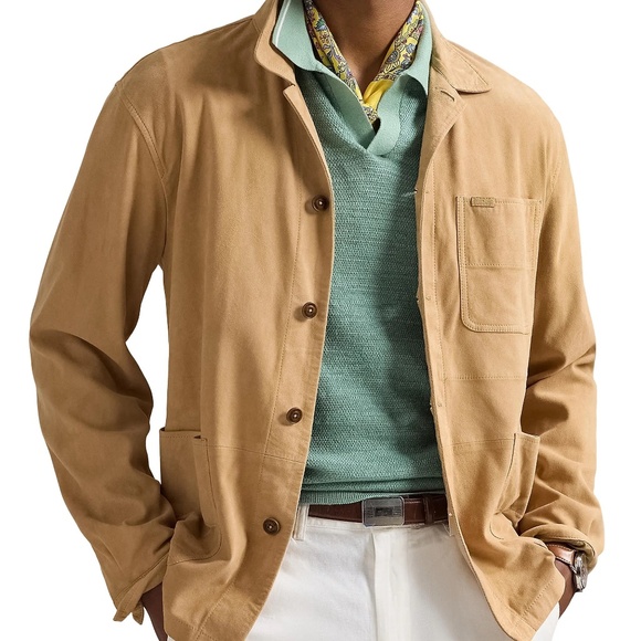 Polo Ralph Lauren Suede Utility Jacket Size -L